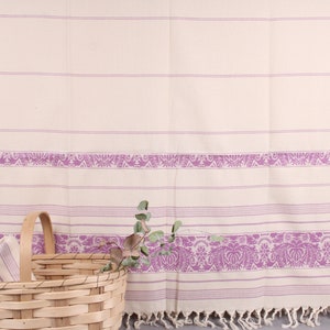 Turkish Beach Towel, Personalized Bridesmaid Gift Towel, Purple Towel, Scorpion Towel, Patterned Towel, Animal Towel, 40x66 Inches Towel