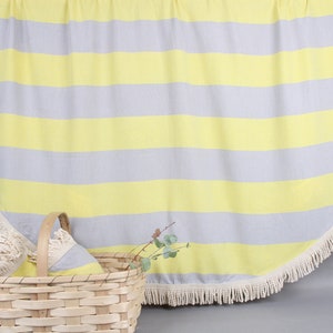 Personalized Towel, Embroidered Beach Towel, Yellow-Gray Towel, Striped Towel, 63x63 Inches Towel With Name, Sauna Towel,