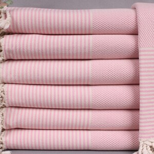 Turkish Towel, Bachelorette Towel, Pink Towel, Striped Towel, 36x71 Inches Embroidery Towels, Sauna Towel, Wedding Towel, Bathroom Towel,