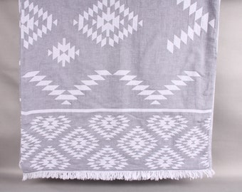 Turkish Bedspread, Turkish Throw Blanket, Dark Gray Throw, Kilim Blanket, 56x83 Inches Couch Cover, Bedding Throw, Wholesale Blanket,