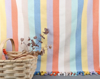 Large Towel, Couch Throw, Chevron Blanket, 75x91 Inches Wedding Gift Blanket, Rainbow Blanket, Yoga Bedcover, Beach Bedcover, Warm Blanket,