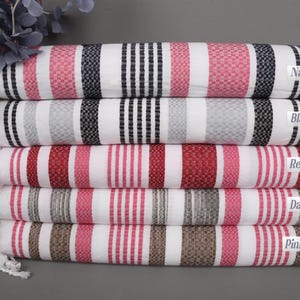 Gift For Her, Bachelor Gift, Striped Towel, Lightweight Turkish towel, Personalized Turkish Towel, 40&quot;x71&quot; Cotton Towel, Yoga Towel,