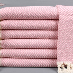 Small Towel, Turkish Towel, Chevron Pink Washcloth, 18x36 Inches Bridesmaid Gift, Hotel Napkin, Little Dishcloth, Bath Decor Dishcloth,