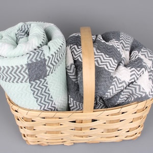 Woven Blanket, 79&quot;x89&quot; Cotton Throw, Decorative Blanket, Throw Blanket Couch, Striped Throw, Cotton Bedspread, Unique Gift,