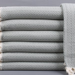 Couch Throw, Turkish Bedspread, Chevron Olive Green Throw, 75x91 Inches Bed Cover, Organic Bedcover, Picnic Throw, Yoga Bedspread,