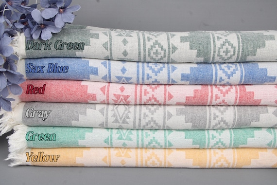 Turkish Throw Blanket, Picnic Blanket, Kilim Throw, 56x85 Inches Shower Curtain, Organic Throw, Warm Blanket, Camping Bedcover,