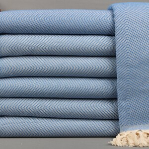 Sofa Blanket, Wholesale Blankets, Blue Chevron Bedcover, 67x83 Inches Wedding Gift Blanket, Designer Bedcover, Gift Throw, Turkey Throw,