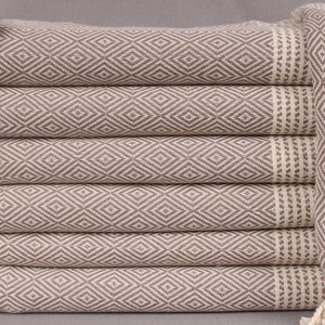 Turkish Towels Beach, Monogrammed Beach Towel, Dark Brown Towel, Diamond Towel, 40x71 Inches Custom Bath Towel, Hotel Towel,