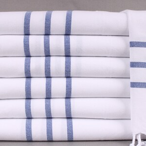 Tea Towel Favor, Custom Hand Towel, Sax Blue Towel, Striped Towel, 18x40 Inches Bathroom Towel, Tea Towel, Fitness Towel, Holiday Towel,