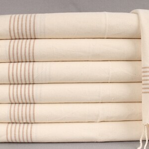 New Home Geschirrtuch, Küchentuch mit Monogramm, Braunes Handtuch, Gestreiftes Handtuch, Leinentuch, Türkisches Handtuch, Bio-Tuch,