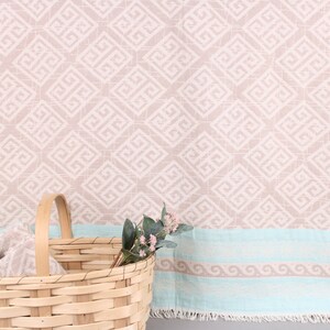 Bridesmaid Gifts, Custom Beach Towel, Light Brown-Turquoise Towel, Geometric Towel, Patterned Towel, 36x71 Inches Organic Beach Towel,