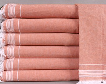 Turkish Bedspread, Large Towel, Brick Blanket, Striped Blanket, 56x91 Inches Woven Blanket, Curtain Throw, King Size Throw,