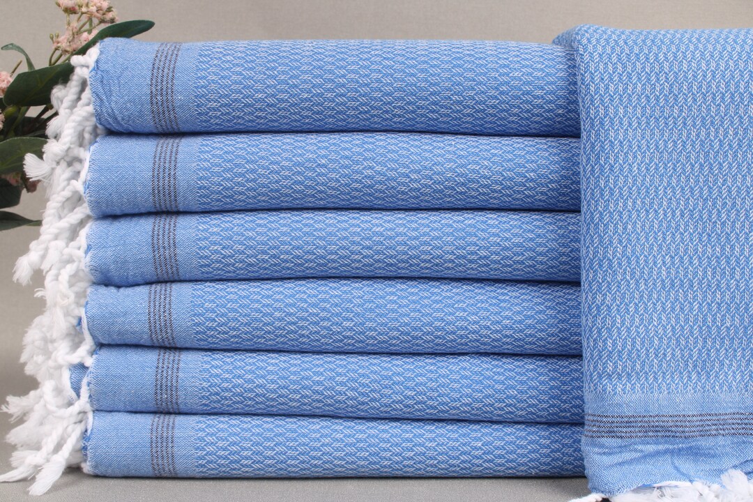 Turkish Towels Beach Custom Beach Towel Sax Blue Towel Etsy