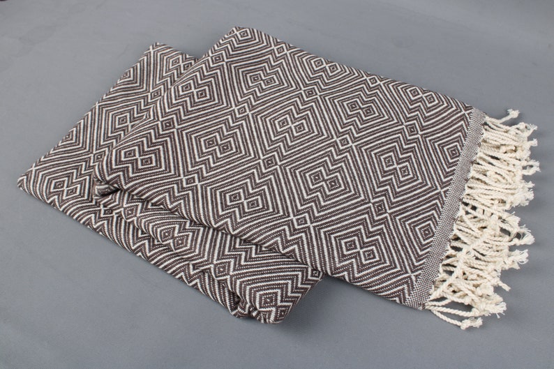 Turkish Towel, Bath Towel, Diamond Peshtemal - Thumbnail 4