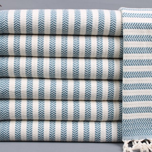 Dish Towel, Hand Towel, Chevron Peshkir, 18x40 Inches Monogrammed Towel, Gift Washcloth, Dish Towel, Petrol Blue Washcloth, Guest Napkin,