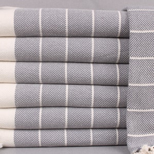 Personalized Beach Towel, Personalized Gift for her, Dark Gray Towel, Herringbone Towel, 40x71 Inches Beach Towel Bulk, Sauna Towel,