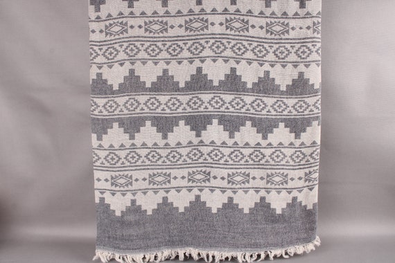 Turkish Blanket, Wedding Gift Blankets, Navy Blanket, Kilim Blanket, 56x85 Inches Cotton Blanket, Turkish Blanket, Warm Blanket,