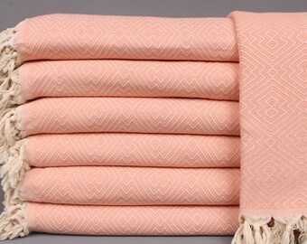 Wholesale Blankets, Sofa Blanket, Light Pink Blanket, Diamond Throw, 79x91 Inches Designer Bedspread, Picnic Blanket, Turkish Throw,