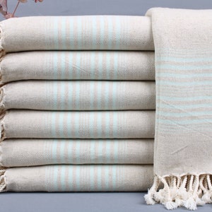Personalized Towel, Turkish Beach Towel, Striped Towel, 40x79 Inches Linen Peshtemal, Turkish Towel for Gift, Guest Peshtemal,