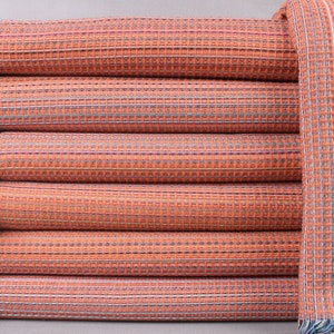 Wedding Gift Blankets, Home Decor Blanket, Orange Throw, Diamond Throw, 87x91 Inches Cotton Throw Blanket For Couch, Decor Blanket,