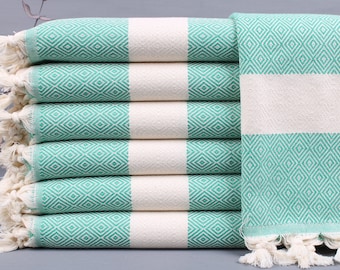 ディッシュタオル、ウェディングギフトタオル、ダイヤモンドペシュキル、20x36インチパーソナライズギフト、ギフトペシュキル、ベネトングリーンナプキン、バスデコレーションタオル