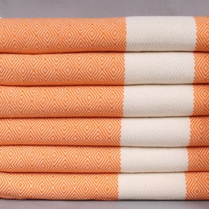 Large Towel, Home Decor Blanket, Orange Blanket, Diamond Blanket, 79x91 Inches Customizable Blanket, Camping Blanket, Beach Blanket,