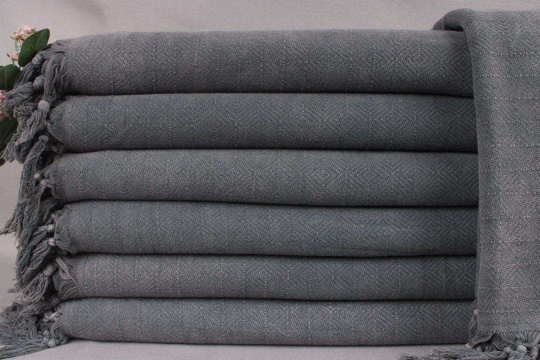 Custom Blanket, Couch Throw, Black Throw, Stonewashed Diamond Blanket