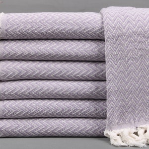 Wholesale Blankets, Lilac Turkish Blanket, Chevron Bedcover, 63x75 Inches Table Cover, Turkish Throw, Decor Bedspread, Oversize Bedcover,