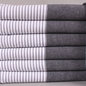 Turkish Bath Towel, Bachelorette Towel, Black Towel, Striped Towel, 40x71 Inches Bridesmaid Favors, Decorative Towel, Turkey Towel,