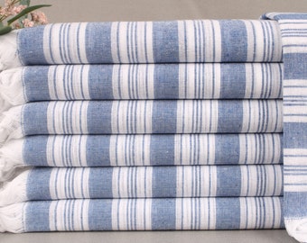 Personalized Turkish Beach Towel, Custom Turkish Towel, Light Navy Blue Towel, Striped Towel, 40x71 Inches Bridesmaid Gifts Box Towel,