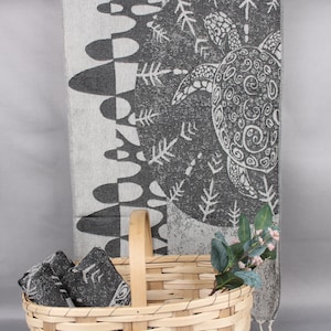 Bathroom Face Towel, Monogram Hand Towel Bathroom, Black Towel, Animal Print Towel, 18x36 Inches Gift For Her, Decor Towel,