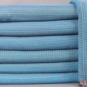 Picnic Blanket, Large Towel, Turquoise Throw, Colorful Throw, 87x89 Inches Throw Blanket, Decorative Throw, Turkey Throw,