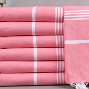 Toallas de regalo de boda, Toallas de algodón orgánico, Toalla rosa, Peshtemal a rayas, Regalo de 40x71 pulgadas para ella, Toalla de yoga, Peshtemal decorativo,
