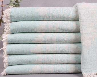 Large Towel, Turkish Throw Blanket, Mint Throw, Kilim Blanket, 79x91 Inches Couch Cover, Picnic Blanket, Turkish Blanket,