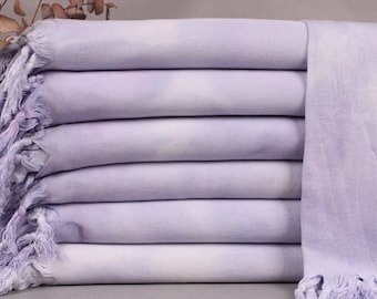 Personalized Turkish Towel, Turkish Bath Towel, Tie Dye Towel, Purple Towel, 40x63 Inches Turkish Towel for Bath, Bachelor Peshtemal,