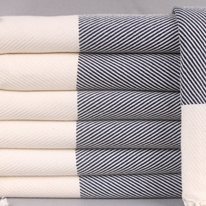 Monogrammed Beach Towel, Custom Turkish Towel, Navy Towel, Striped Towel, 40x71 Inches Bachelor Party Favor, Hammam Towel,