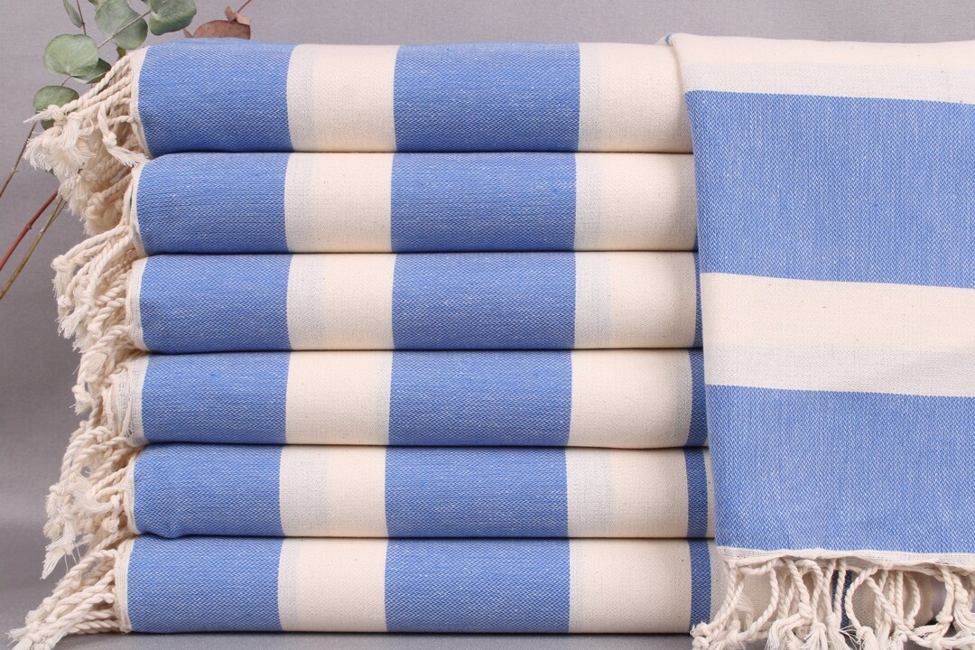 Personalized Turkish Beach Towel, Turkish Bath Towel, Blue Towel ...