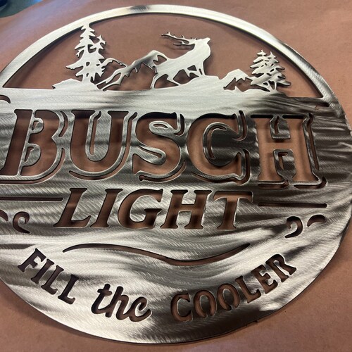 Metal Busch Light Deer Sign Etsy