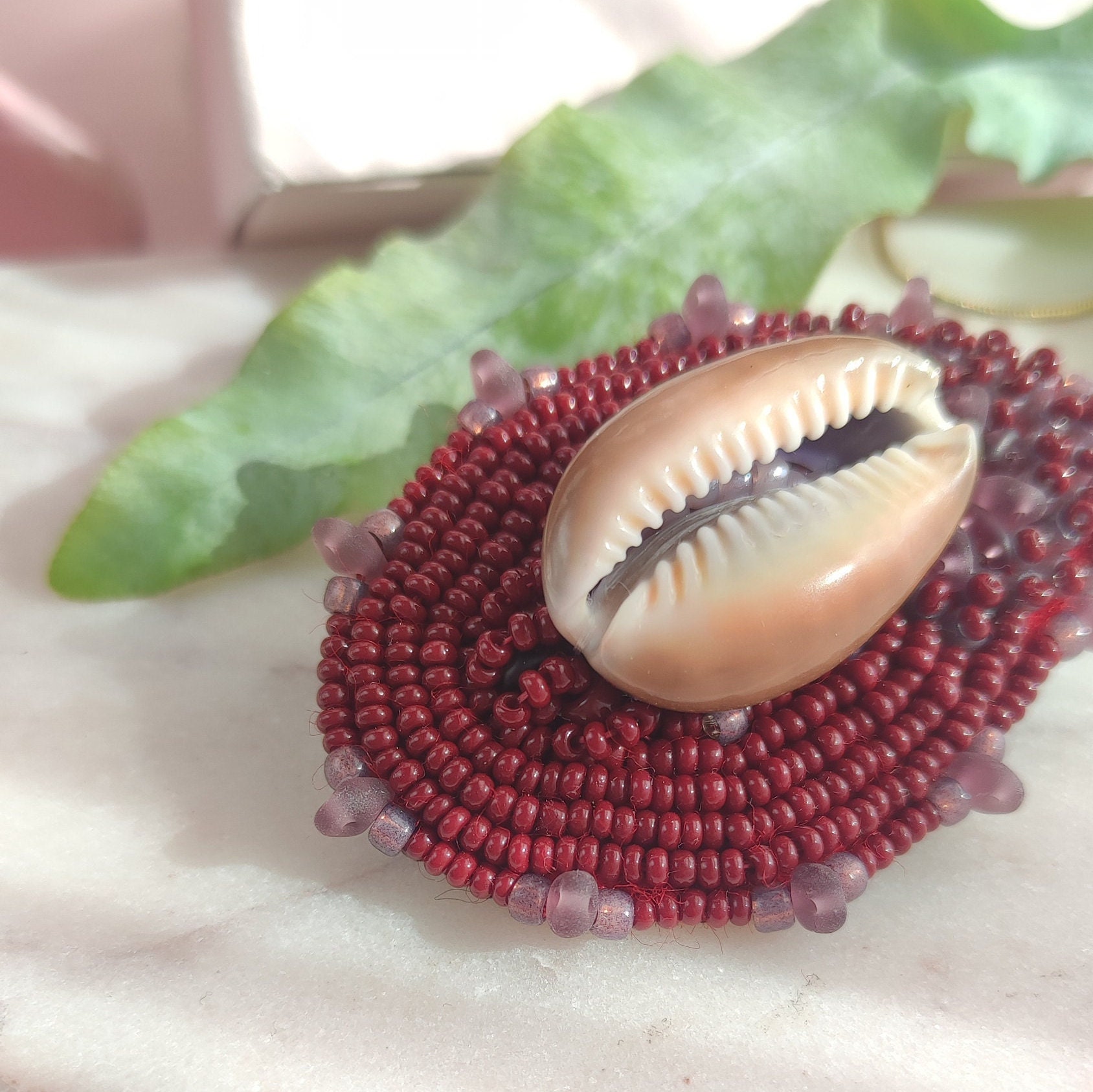 Vulva Brooch, Femininist Statement Jewelry With Cowrie Shell, Handmade ...