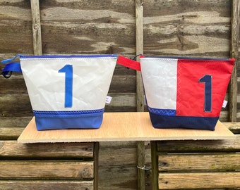 Wash bag made from sails