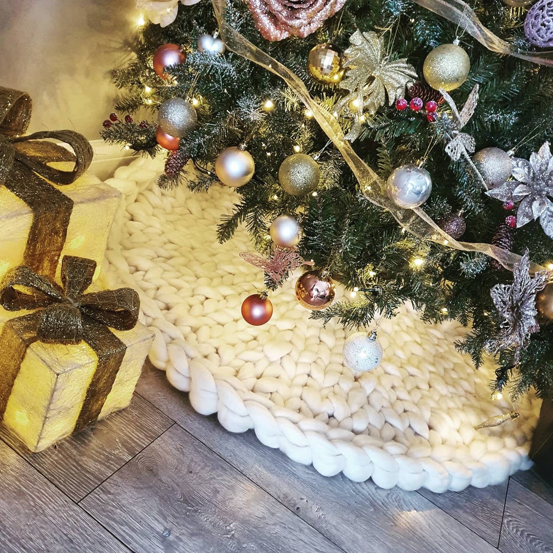 Chunky Knit Tree Skirt Etsy UK