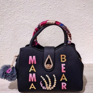 Mama Bear top handle handbag black