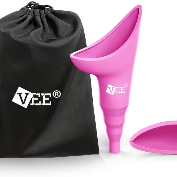 VEE® Female Urinal |Travel Urination Device, Pee Funnel for Women | Discreet Carry Bag - Camping,Hiking,Festivals,Outdoor Activities & More