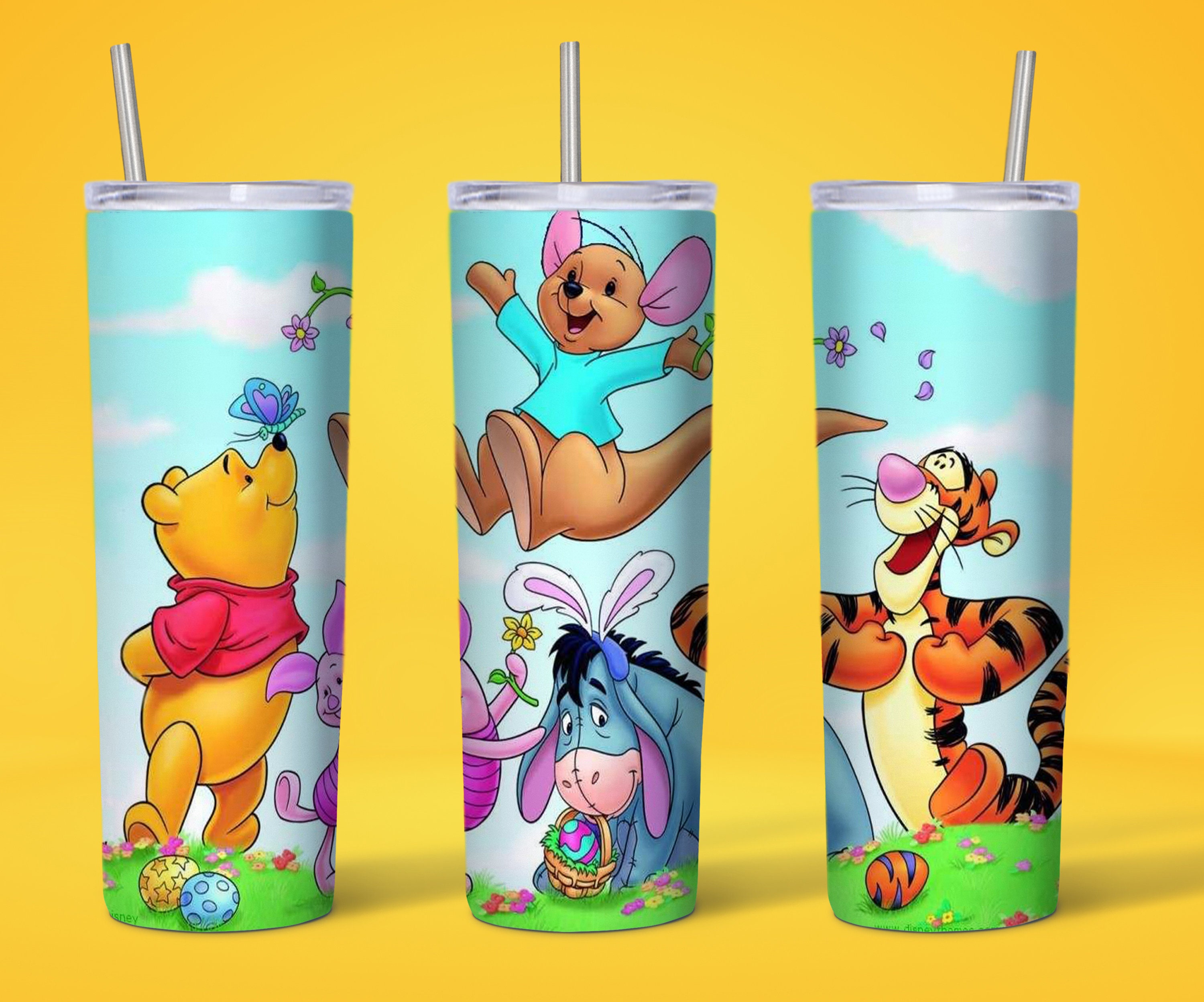 Disney Winnie the Pooh Character Toss 20-Ounce Carnival Cup With Reusable  Straw and Leakproof Lid, Plastic Cold Cup For Boba Milk Tea Beverage Home  & Kitchen Essentials