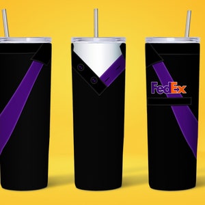 FedEx Uniform, 20 oz Skinny Tumbler Sublimation Designs Wrap Tumbler for Straight Tumbler JPG File Digital