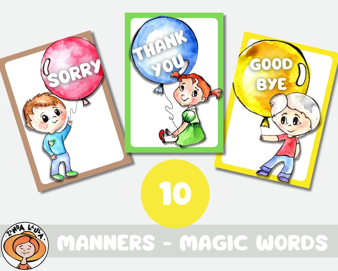 Manners Magic Words for Kids. Good Manners Activities.positive Words