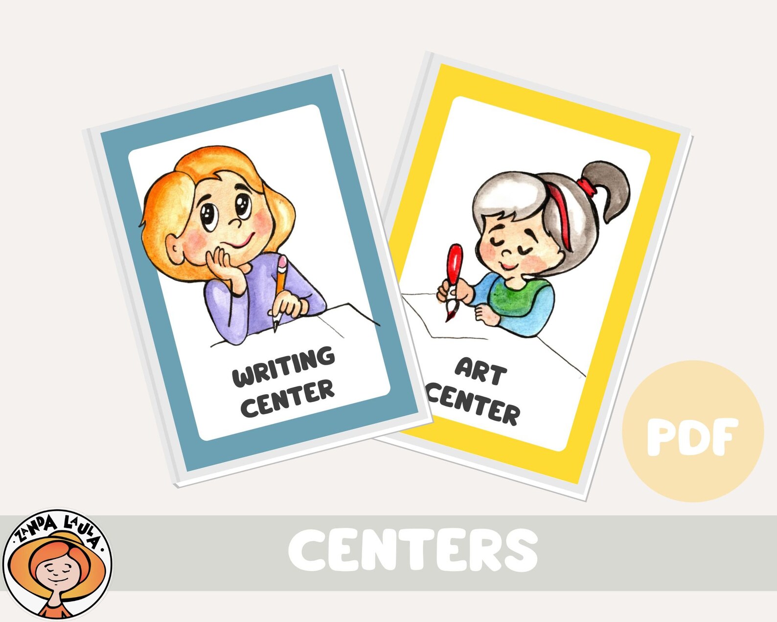 Preschool Learning Center Signs: Classroom Decor, Study Tools (PDF, JPG ...
