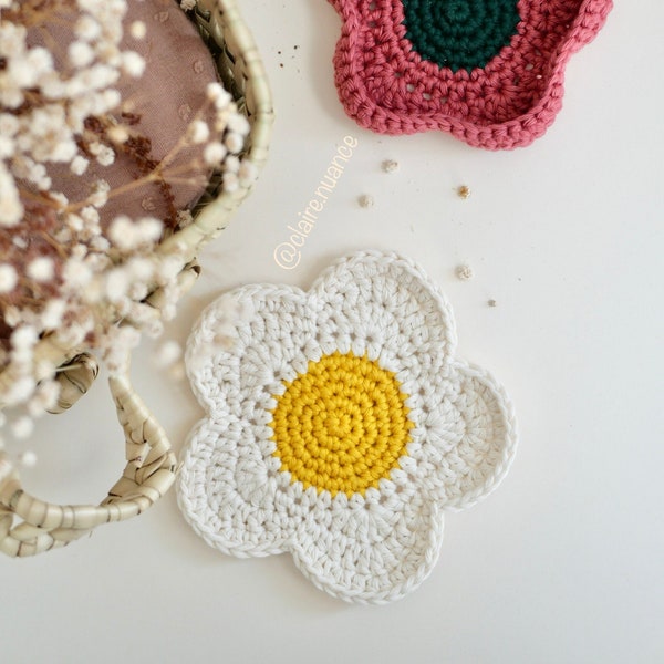 Patron au crochet Flower Power 3 tutoriels en 1  téléchargeable en français de Claire Nuance