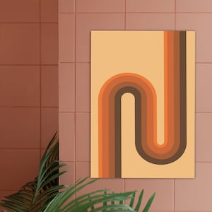 Moderno de mediados de siglo de los años 70, arte de pared minimalista retro de los años 70, decoración retro del hogar, arte de la pared, arte de la pared de los años 70, decoración del hogar de los años 70, cartel vintage, cartel de los años 70