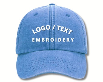 Gorra vintage bordada a medida / Gorra de papá 100% algodón personalizada